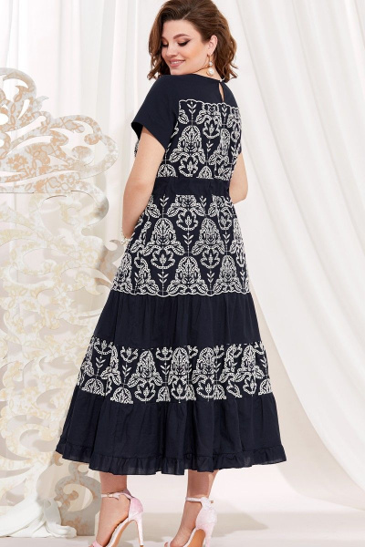 Платье Vittoria Queen 13863 темно-синий_молоко - фото 2