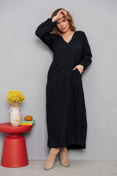 Платье АМУЛЕТ 9904 чёрный - фото 8