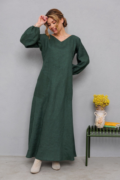 Платье АМУЛЕТ 9911 изумруд - фото 7