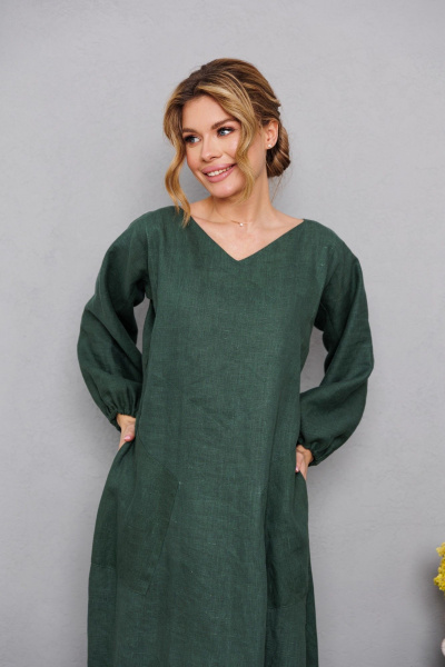 Платье АМУЛЕТ 9911 изумруд - фото 6