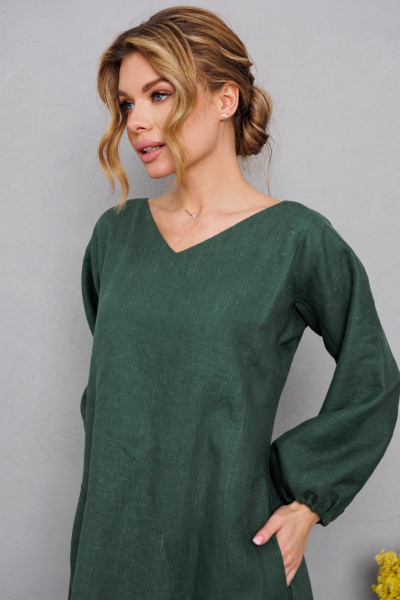 Платье АМУЛЕТ 9911 изумруд - фото 5