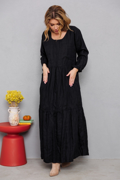 Платье АМУЛЕТ 9922 чёрный - фото 6