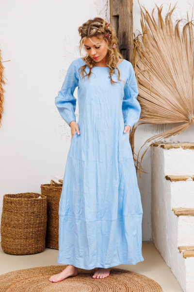 Платье АМУЛЕТ 9923 небесный - фото 5