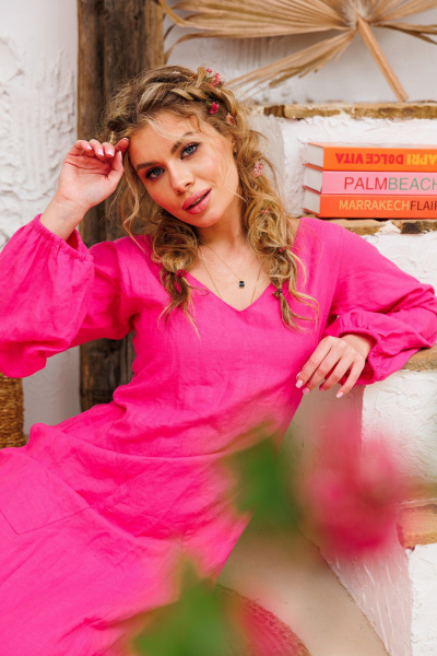 Платье АМУЛЕТ 9924 фуксия - фото 7