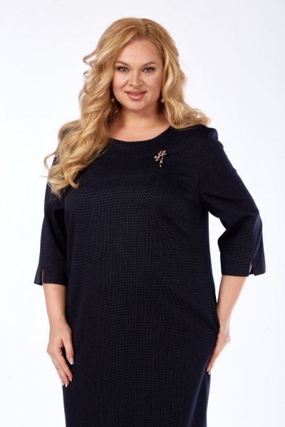 Платье СиБон 0323п синий_клетка - фото 2