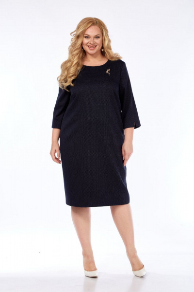 Платье СиБон 0323п синий_клетка - фото 1