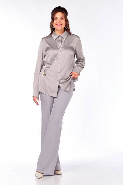 Блуза Ольга Стиль С-962 серый - фото 6