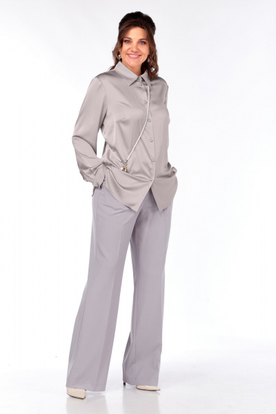 Блуза Ольга Стиль С-962 серый - фото 5