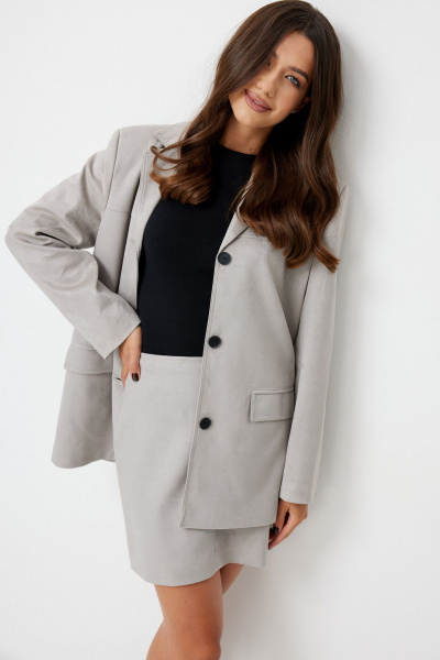 Юбка T.N.D М342/1 серый - фото 5