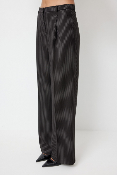 Брюки T.N.D М368 черный полоска - фото 2