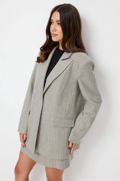 Жакет T.N.D М657 бежево-серый - фото 7