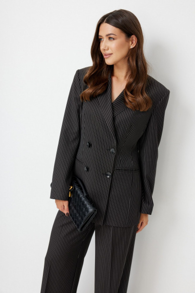 Жакет T.N.D М658 черный полоска - фото 7