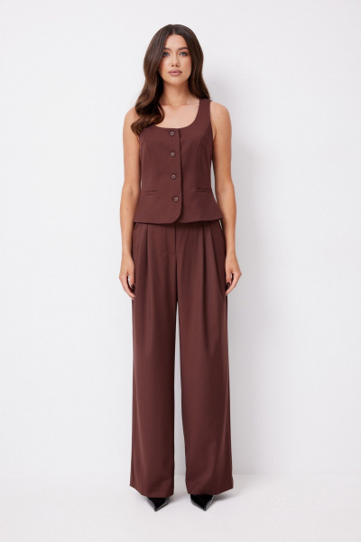 Брюки, жилет T.N.D М450 шоколад - фото 2