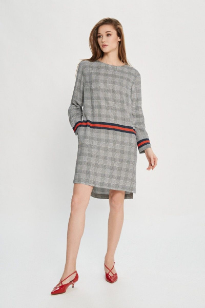 Платье из костюмной ткани с кокеткой и складками AG Green G299/1 - фото 5