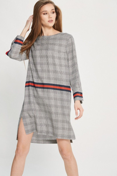 Платье из костюмной ткани с кокеткой и складками AG Green G299/1 - фото 3