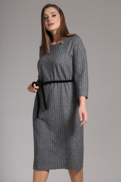 Деловое трикотажное платье на подкладке со спущенными плечами Anna Majewska 1158 - фото 1