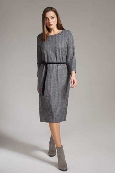 Деловое трикотажное платье на подкладке со спущенными плечами Anna Majewska 1158 - фото 3