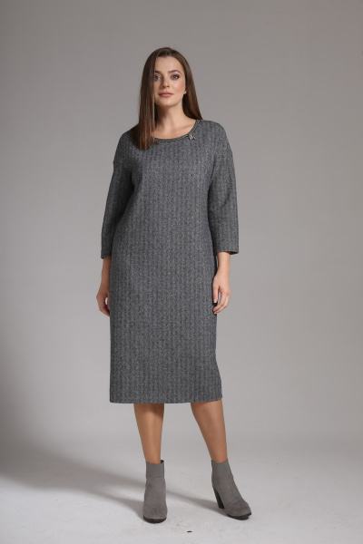 Деловое трикотажное платье на подкладке со спущенными плечами Anna Majewska 1158 - фото 5