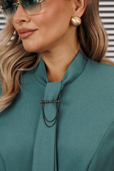 Жакет, юбка Мода Юрс 2925 зеленый - фото 5