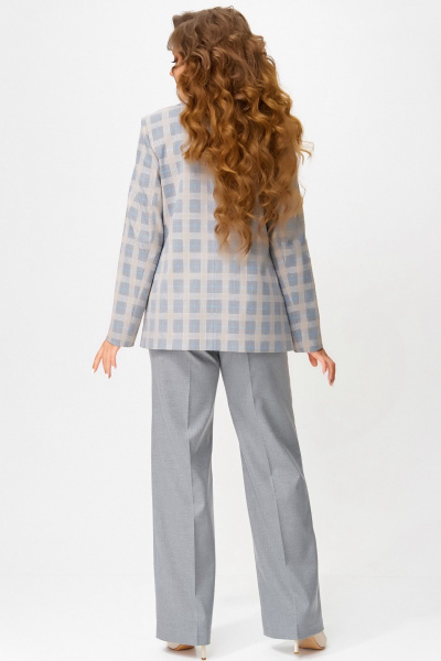 Блуза, брюки, жакет Fita 4113 бежево-серый - фото 4