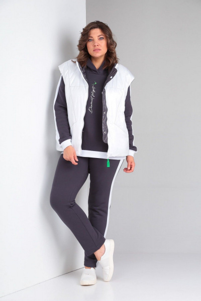 Брюки, жилет, худи Диомант 1917 мокрый_асфальт - фото 1