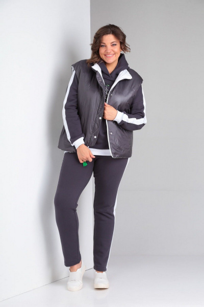 Брюки, жилет, худи Диомант 1917 мокрый_асфальт - фото 3