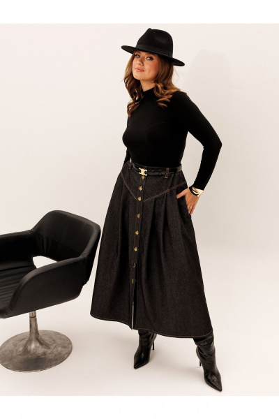 Юбка Liona Style 949 черный - фото 4