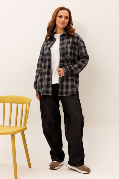 Рубашка Liona Style 951 темно-синий - фото 2