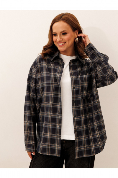 Рубашка Liona Style 951 темно-синий - фото 1