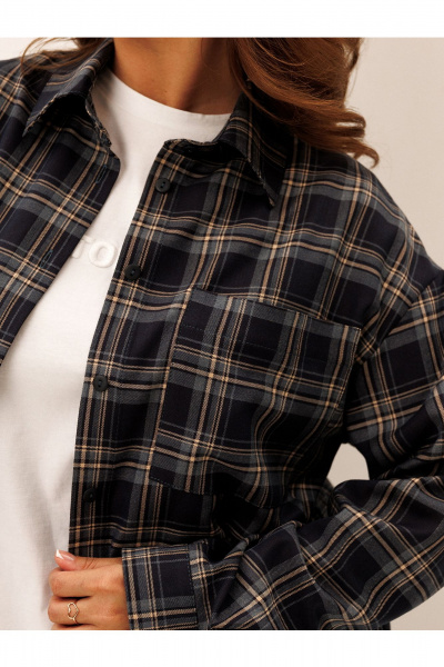 Рубашка Liona Style 951 темно-синий - фото 4