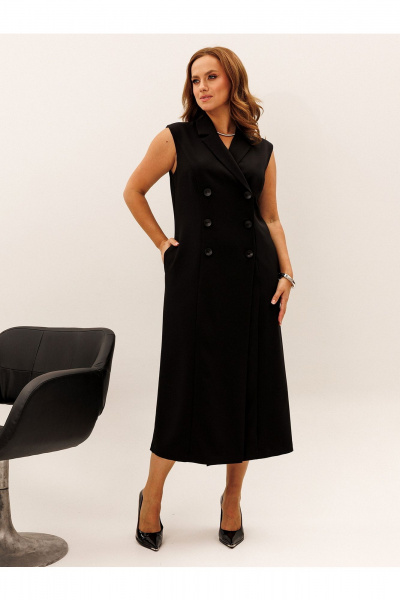 Платье Liona Style 952 черный - фото 3