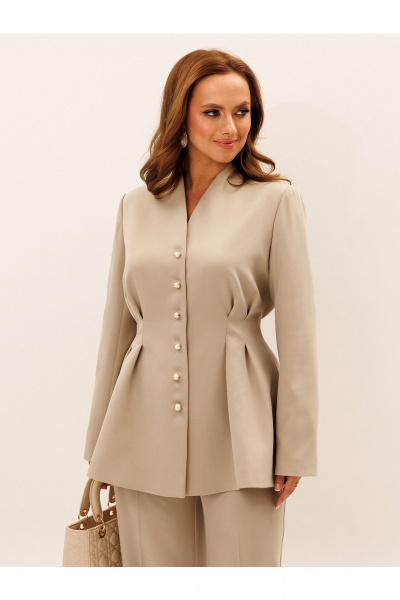 Брюки, жакет Liona Style 954 бежевый - фото 4