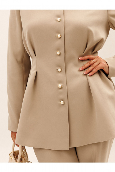Брюки, жакет Liona Style 954 бежевый - фото 3