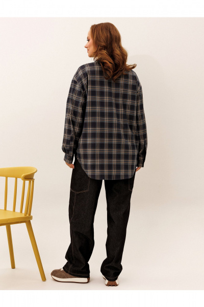 Брюки, рубашка Liona Style 955 клетка-черный - фото 6