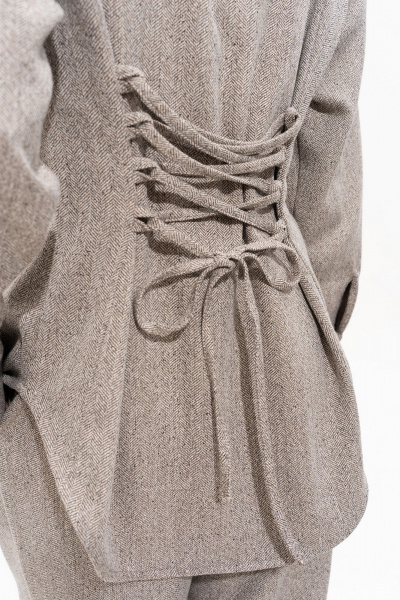 Блуза SILVERSPICE S-7524 серо-бежевый - фото 5