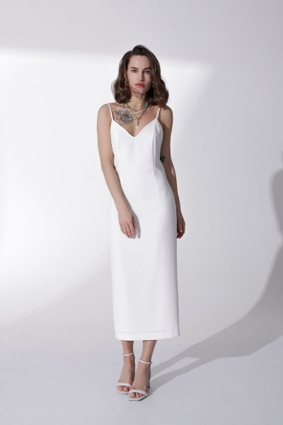 Платье нарядное прямое на тонких бретелях с вытачками HELEN BIRCH Pl035 - фото 5