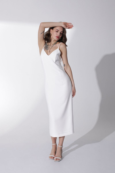 Платье нарядное прямое на тонких бретелях с вытачками HELEN BIRCH Pl035 - фото 7