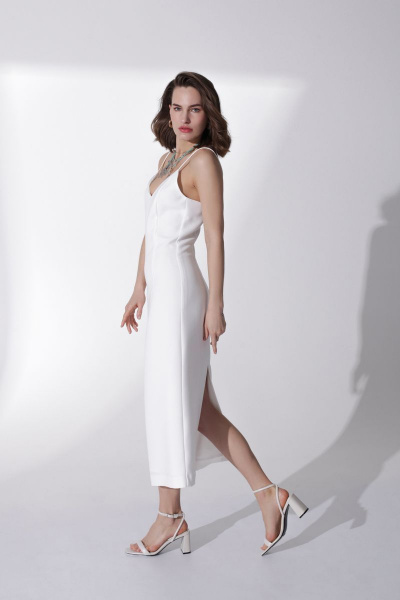 Платье нарядное прямое на тонких бретелях с вытачками HELEN BIRCH Pl035 - фото 6