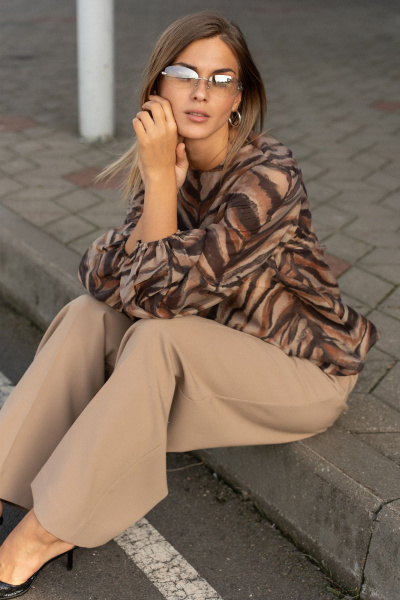 Блуза SILVERSPICE S-7525 принт зебра - фото 4