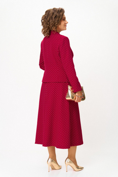 Жакет, юбка Svetlana-Style 2140 бордовый_горох - фото 6