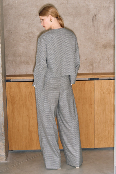 Брюки, жакет Lokka 1692 серый/клетка - фото 4