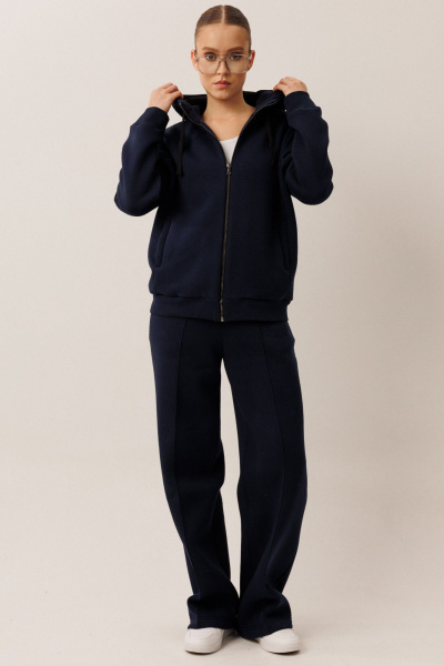 Костюм спортивный брюки худи больших размеров GO F3085/20-04 - фото 2