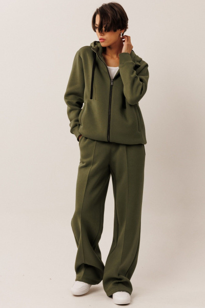 Костюм спортивный брюки худи больших размеров GO F3085/28-02 - фото 2