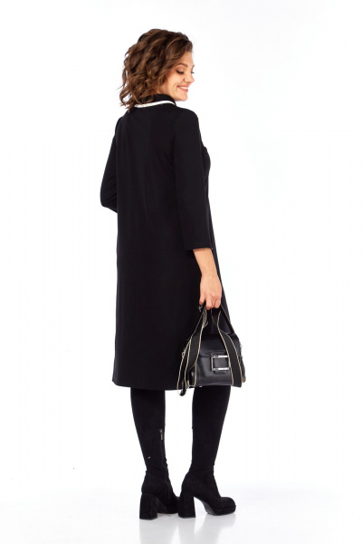 Платье Ольга Стиль С-971 черный-белый - фото 6