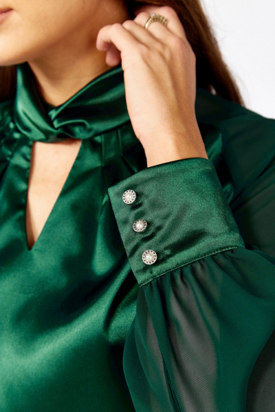 Блуза MALI 625-084 изумруд - фото 11