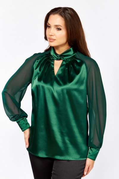 Блуза MALI 625-084 изумруд - фото 9