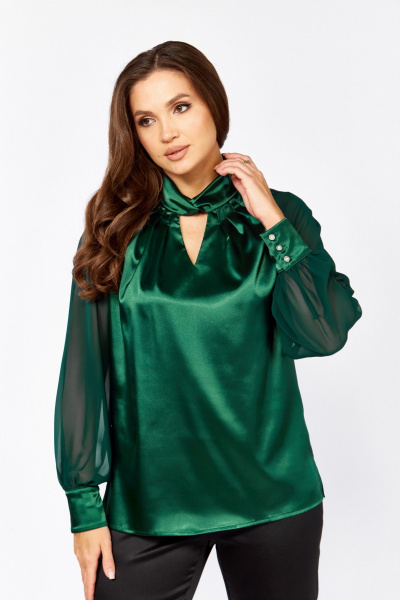 Блуза MALI 625-084 изумруд - фото 7