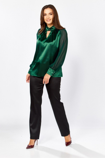 Блуза MALI 625-084 изумруд - фото 3