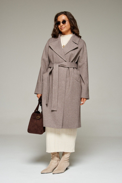 Пальто Beautiful&Free 7024 кофейный - фото 11