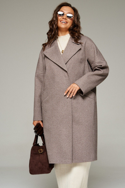 Пальто Beautiful&Free 7024 кофейный - фото 10